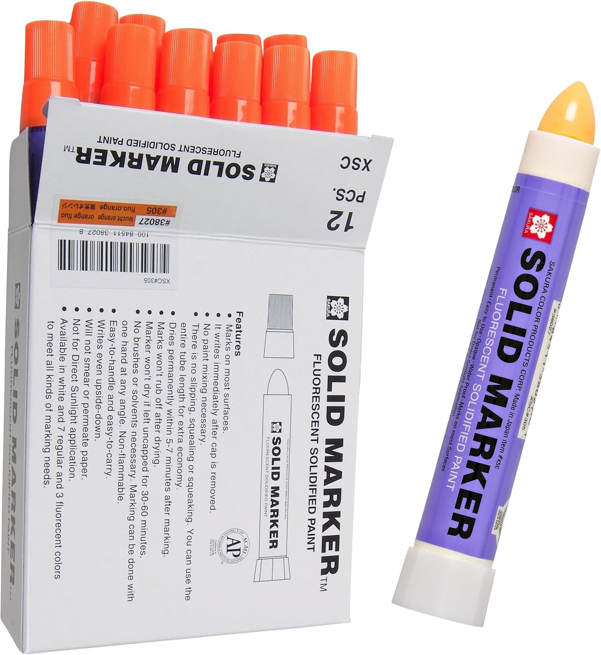Sakura Solid Paint Markers, Green, 12 Pack | Permanent Pens for Wood, Glass, and Window, Marks Any Surface at Any Angle, Waterproof, Fast Drying, Non-Toxic - Image 11