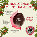Gourmet Michigan Montmorency cherries in dark chocolate