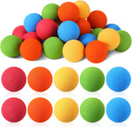 Syhood mini knee hockey balls front view showing 24 pieces of colorful soft foam indoor training balls.
