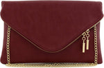 Oversized Envelope Clutch Evening Bag with Chain Strap - Image 12