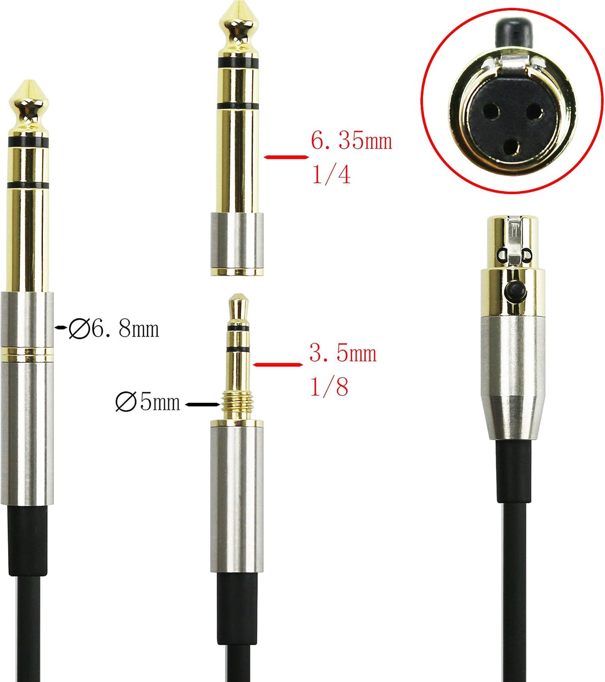 NewFantasia replacement cable coiled and flexible jacket