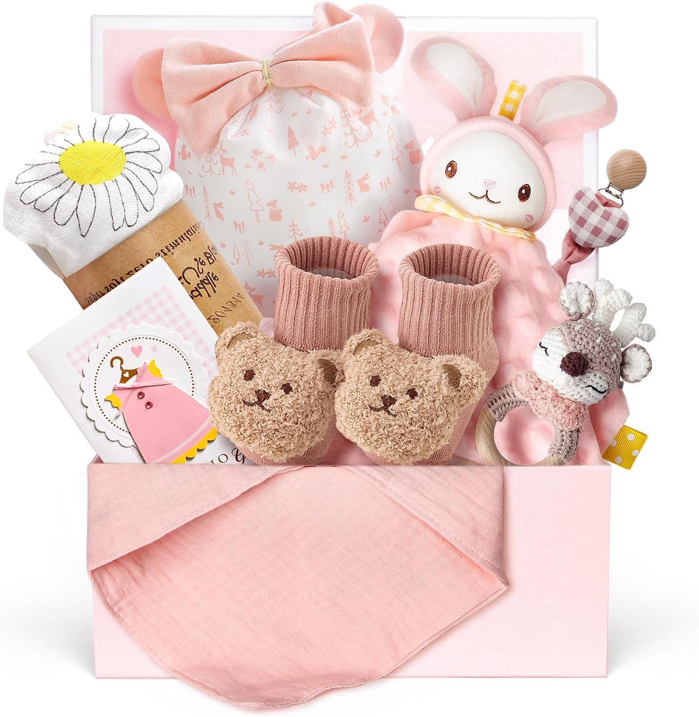 Strawberry Fairy 10 piece baby girl gift set front view showcasing the presentation box
