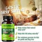 Naturelo melatonin bottle packaging side angle view