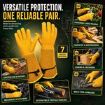 ITC rose pruning gloves worn on hands