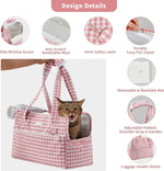 Machamie pet carrier carried as a fashionable handbag