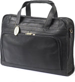 Claire Chase leather laptop briefcase lifestyle perspective