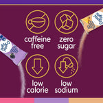 Crystal Light powdered drink mix packets arranged on table