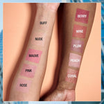 Maybelline powder blush texture swatch on skin