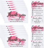 Pligreat tumbler cup care instructions cards front view