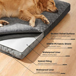 Washable dog bed cover with heavy duty zipper