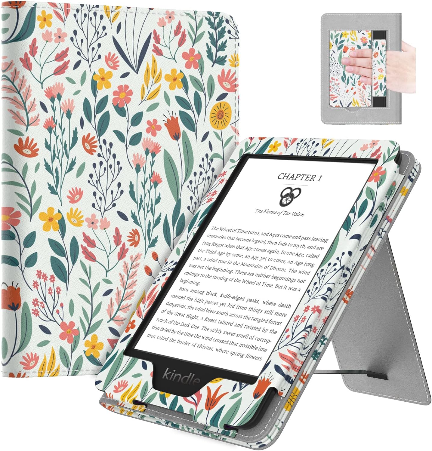 MoKo floral Kindle 11th generation case front view