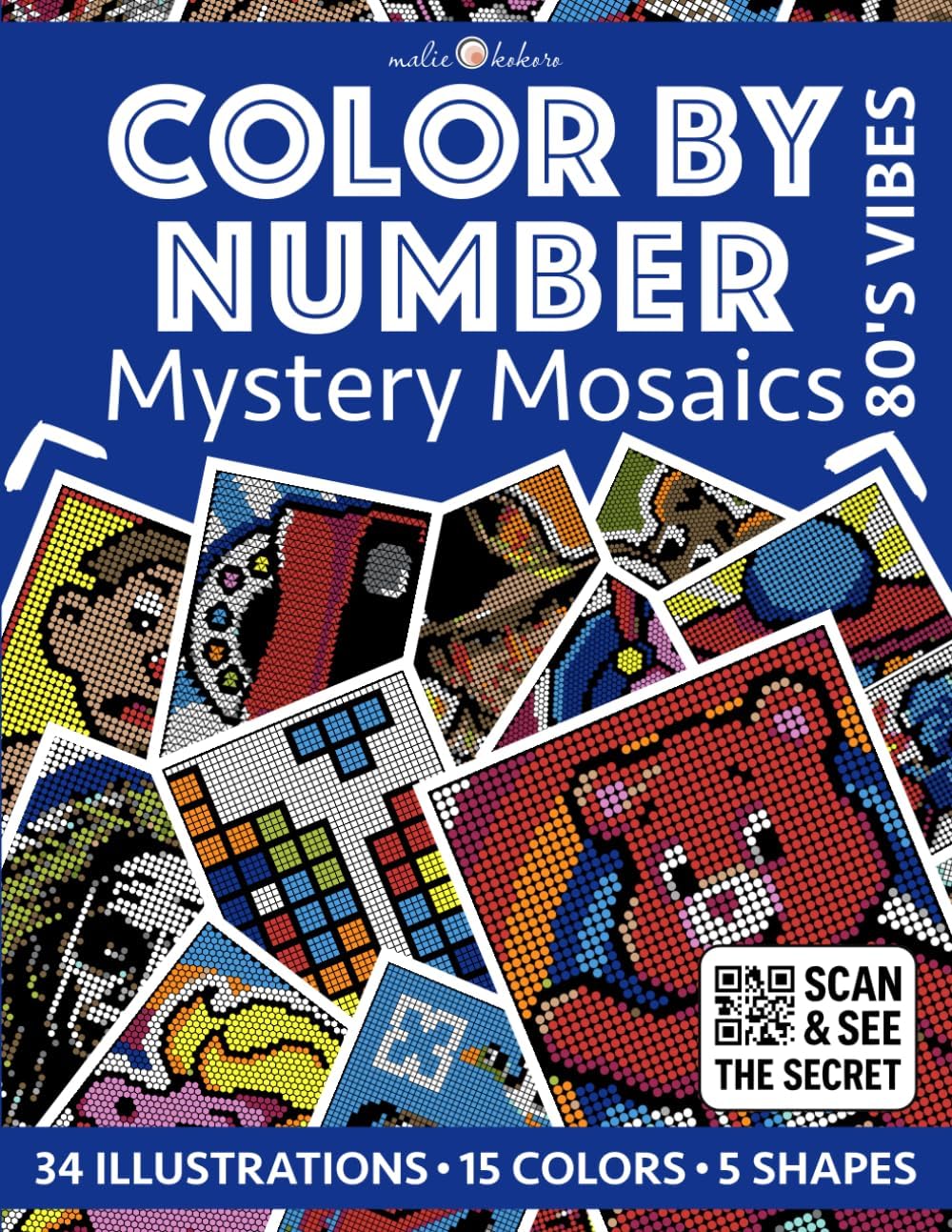 Color by Number: 80's Vibes | Mystery Mosaics Coloring Book for Adults | Pixel Art Coloring for Relaxation and Mindfulness: Bold and Easy | Color Quest | 80s Nostalgia (Color by Number | Pixelart) - Image 1