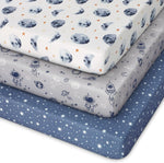 Unnivoll Baby Crib Sheets for Boys Girls, 28x52x8in Fitted Crib Sheet Neutral 3 Pack for Standard Crib and Toddler Mattress, Breathable Soft Microfiber Baby Sheet White Brown Sun God - Image 15