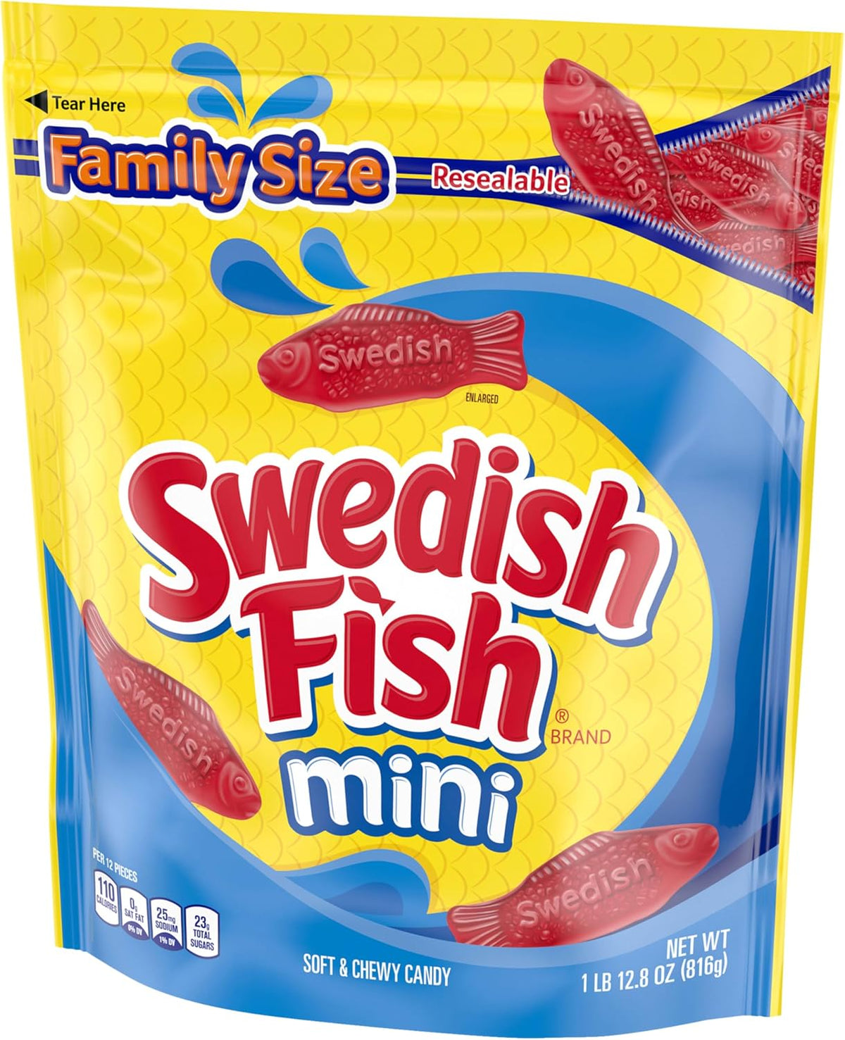 SWEDISH FISH Mini Soft Chewy Candy, Family Size, 1.8 lb Bag - Image 14