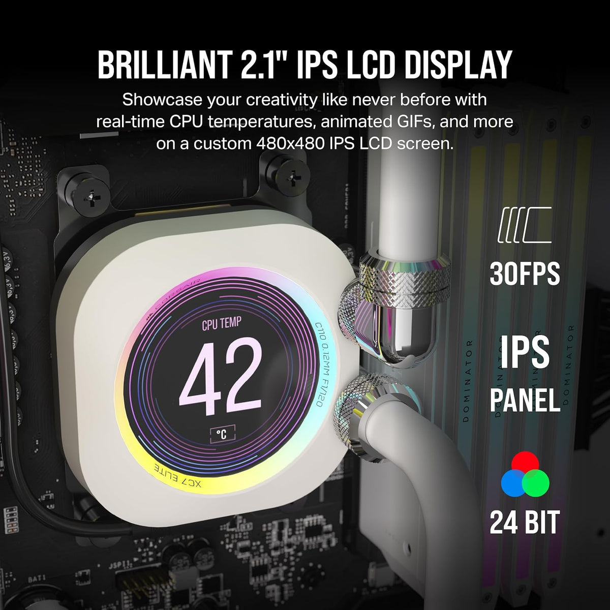 Corsair XC7 RGB Elite LCD CPU Water Block USB-C port connection