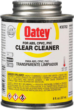 Oatey 30782 Clear Cleaner 8 Fluid Ounce front view bottle