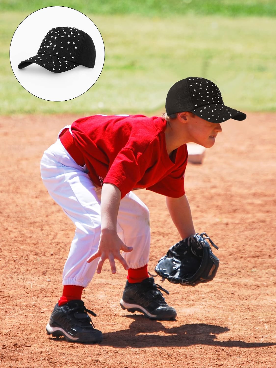 Loopeer sequin sports hat brim detail