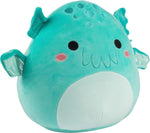 Squishmallows Theotto Cthulhu monster plush showing facial embroidery details