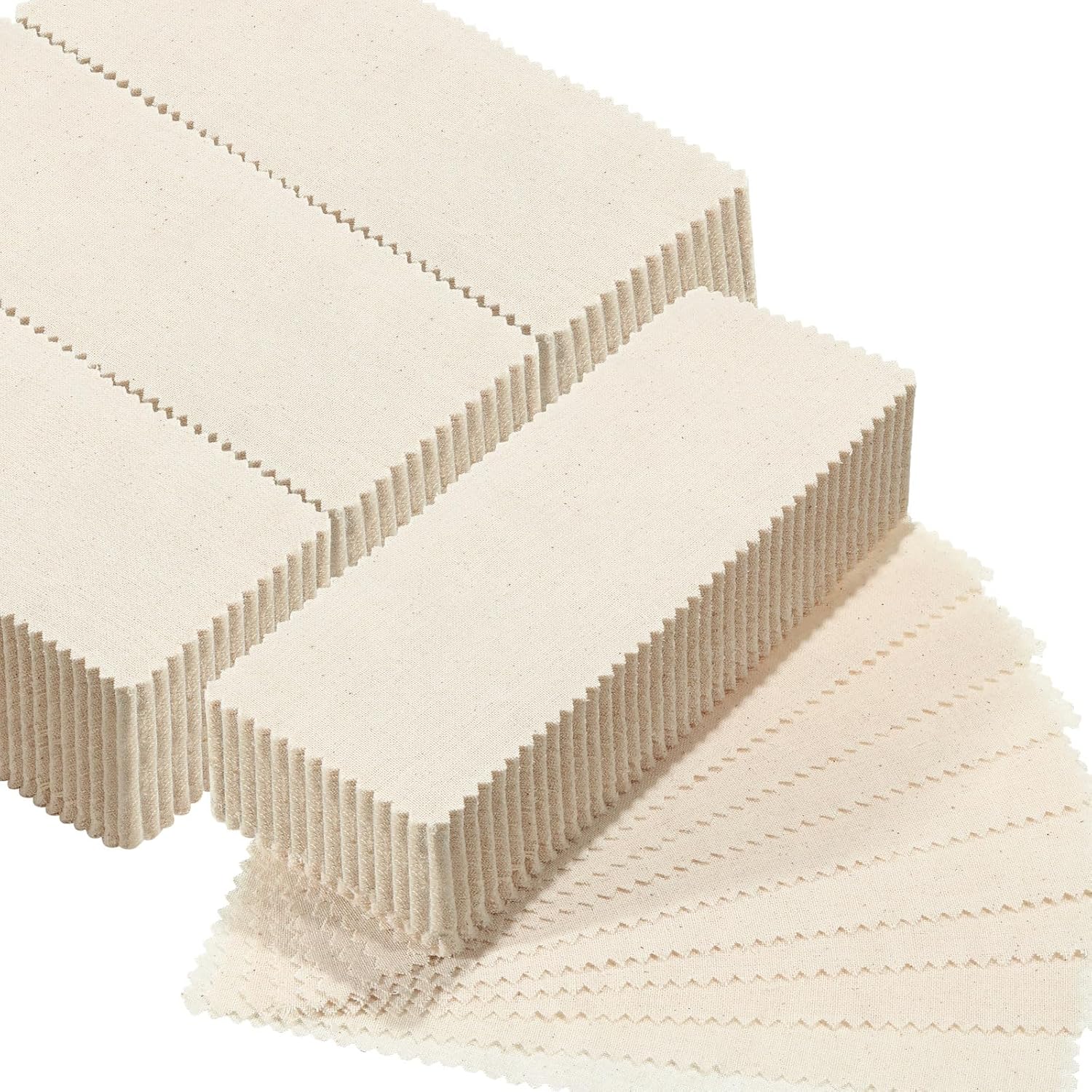 Loopeer natural muslin epilating face wax strips packaging front view showing the precut cloth strips.