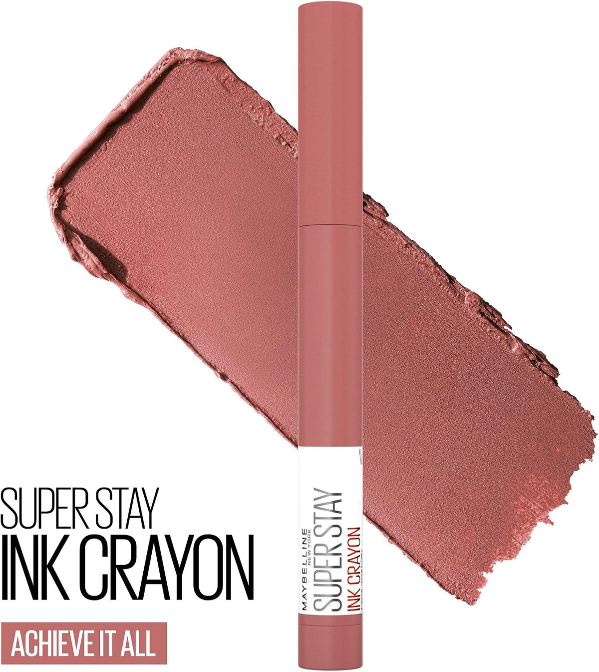 Maybelline New York longwear lipstick swatch and packaging