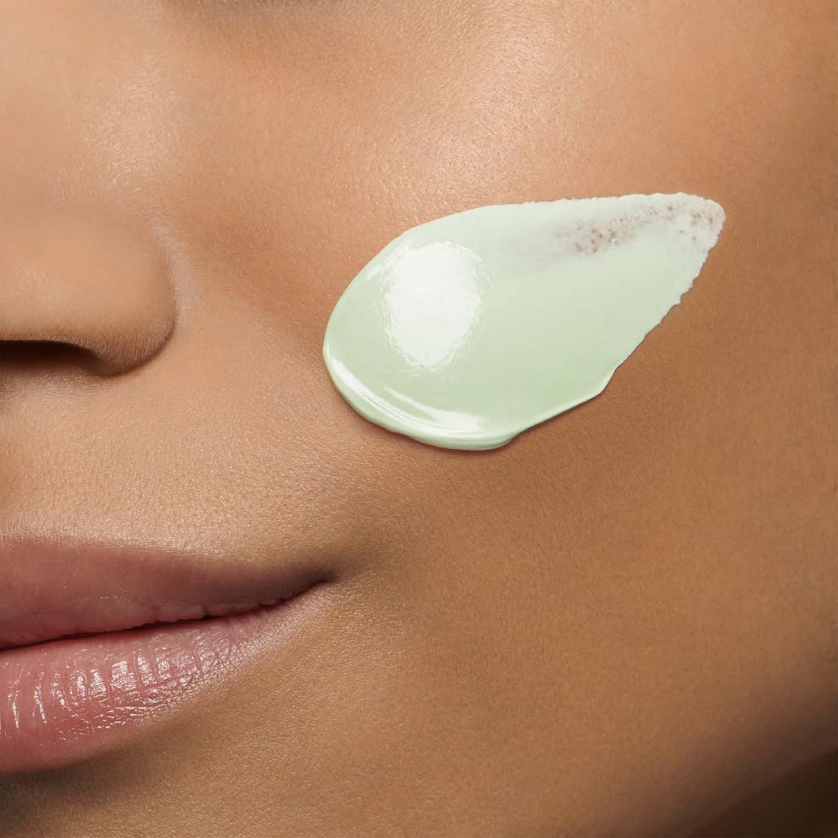 Clarins rebalancing mask applied on skin