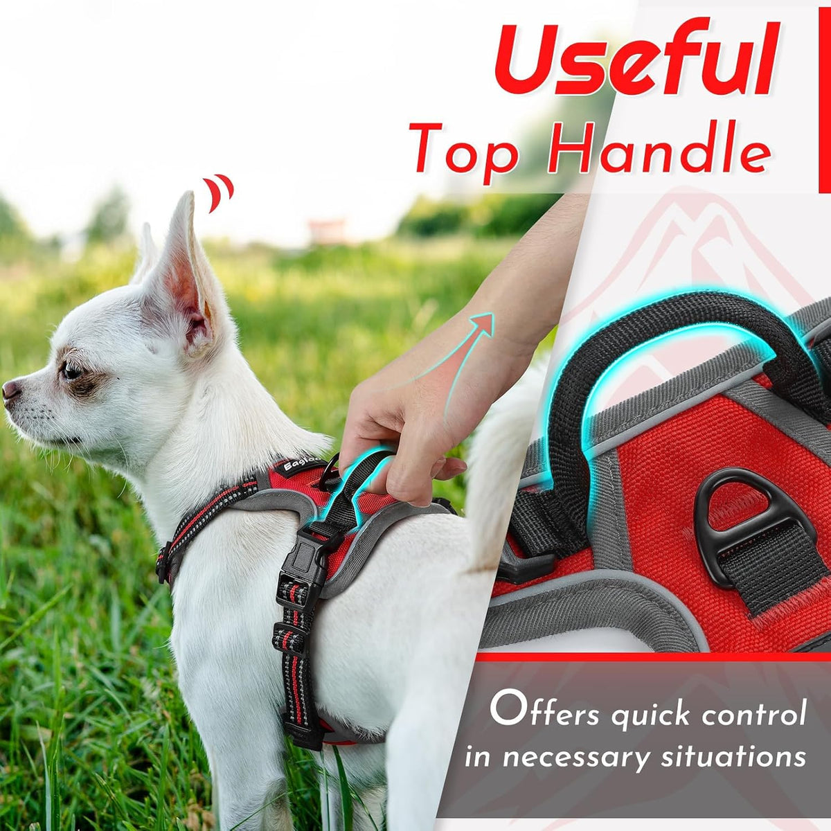 Eagloo reflective dog vest safety strips glowing