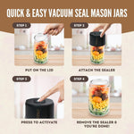 Impruvio electric mason jar sealer demonstrating dual mouth compatibility