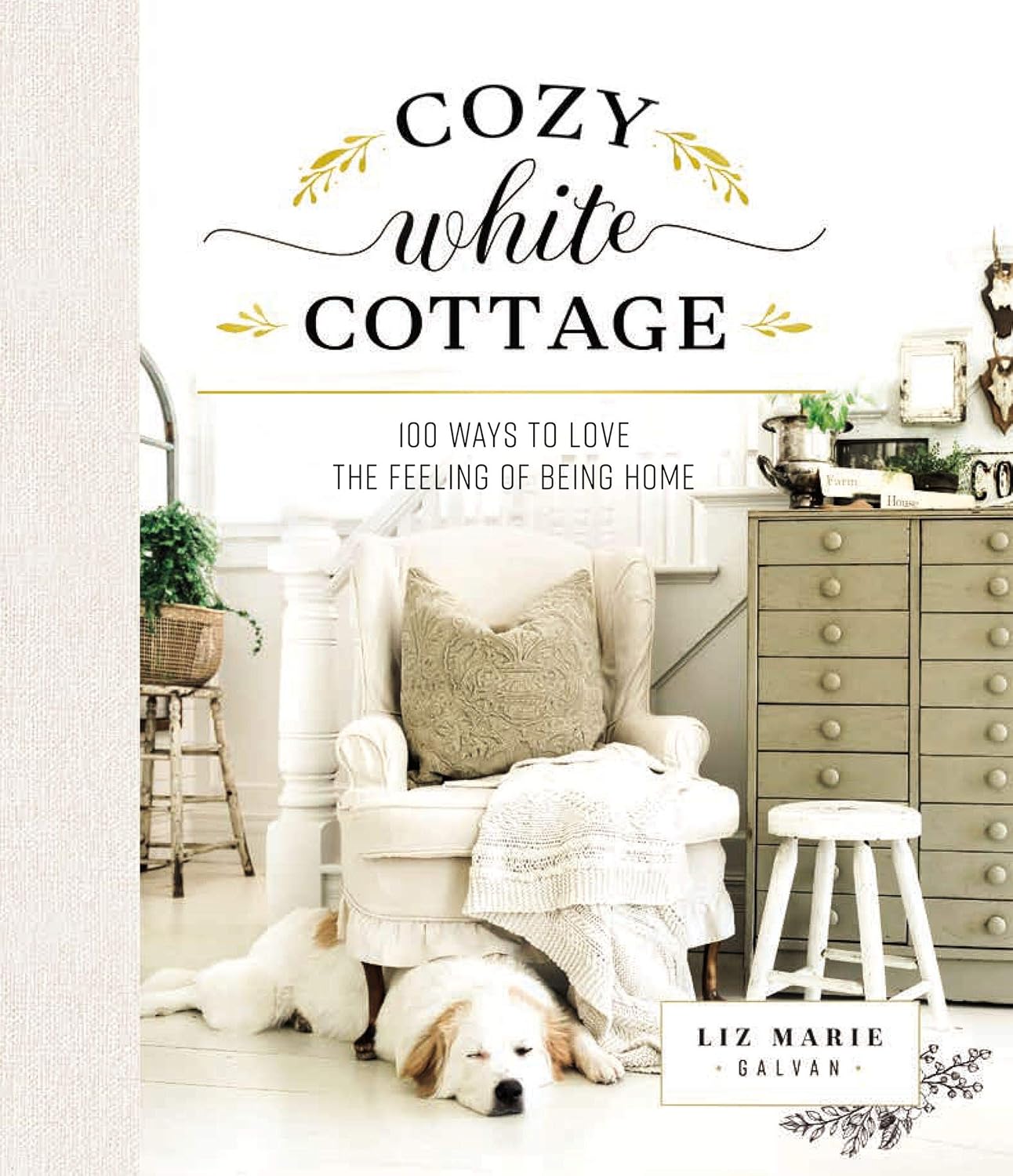 Liz Marie Galvan Cozy White Cottage book front cover design