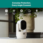 Arlo security camera with privacy shield in down position
