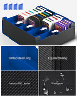 ZLCA trading card holder with colorful writable category dividers
