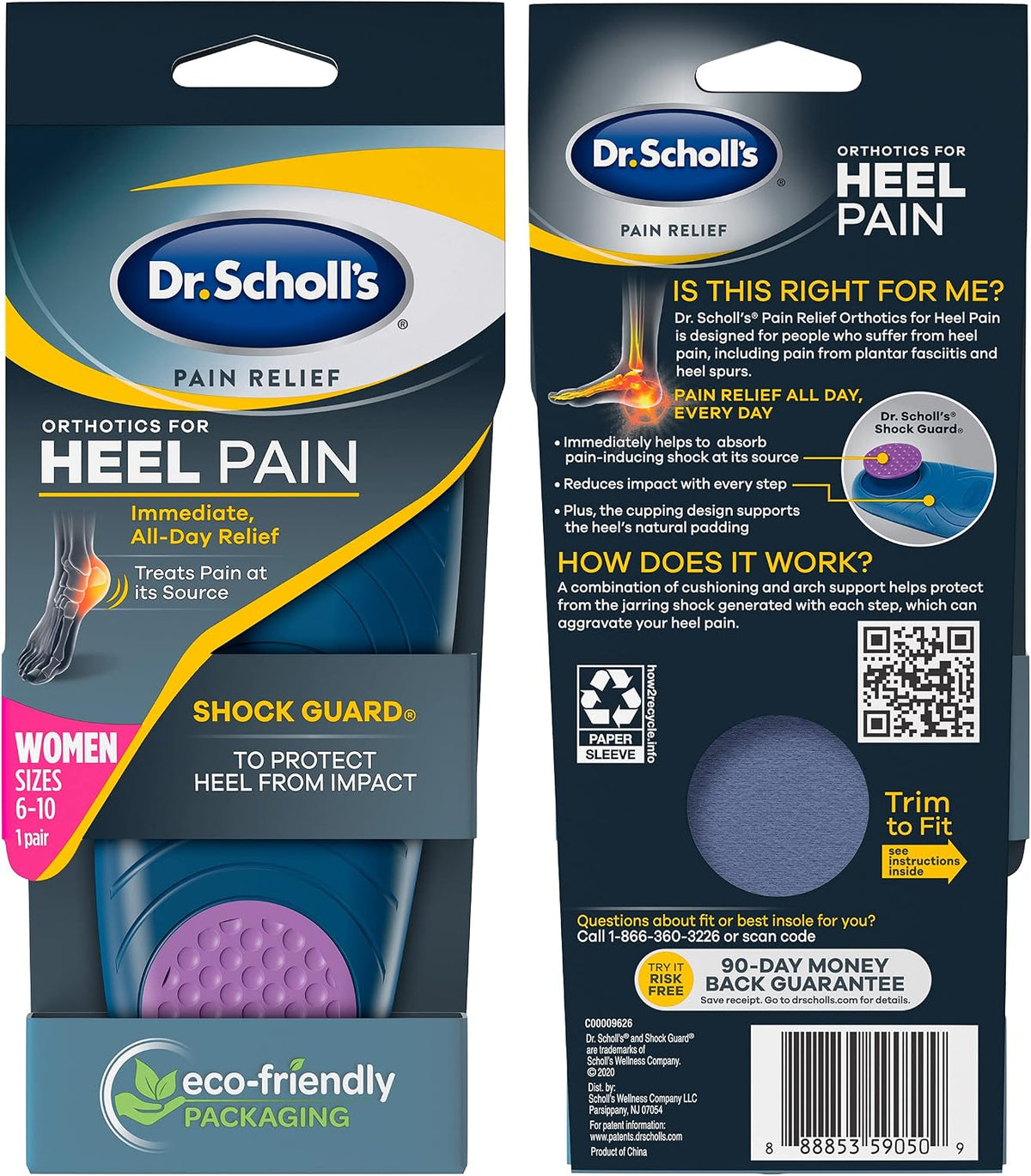 Dr. Scholl's Heel Pain Relief Orthotics // Clinically Proven to Relieve Plantar Fasciitis, Heel Spurs and General Heel Aggravation (for Women's 6-10,) - Image 2