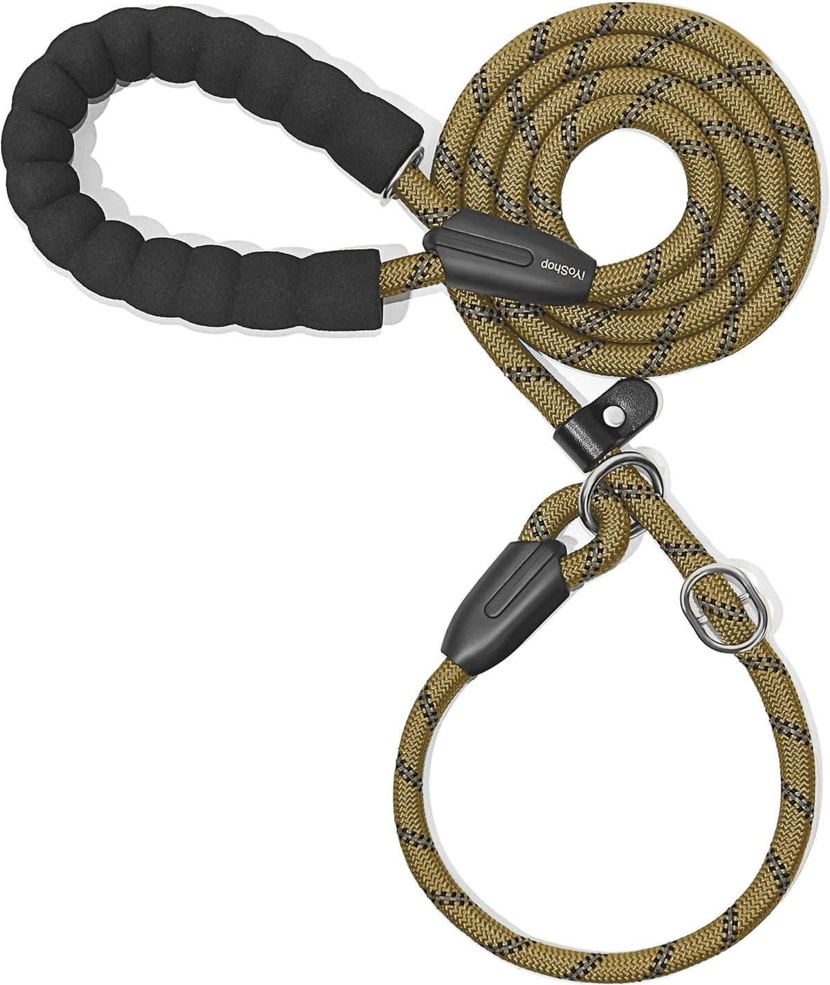 iYoShop Durable Slip Lead Dog Leash with Padded Handle and Highly Reflective Threads, No Pull Dog Training Leash (1/2" x 4 FT, Black) - Image 14
