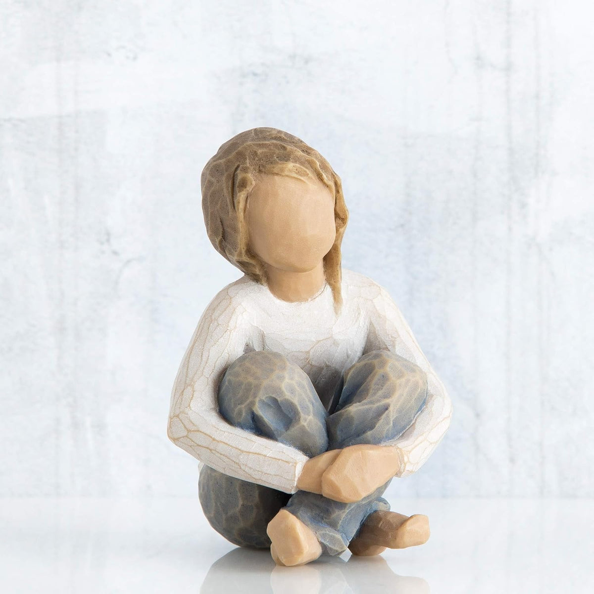 Willow Tree Spirited Child figurine side angle showing sculpted details