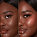 Authentic Charlotte Tilbury Glowgasm blush wand showing twist lock mechanism