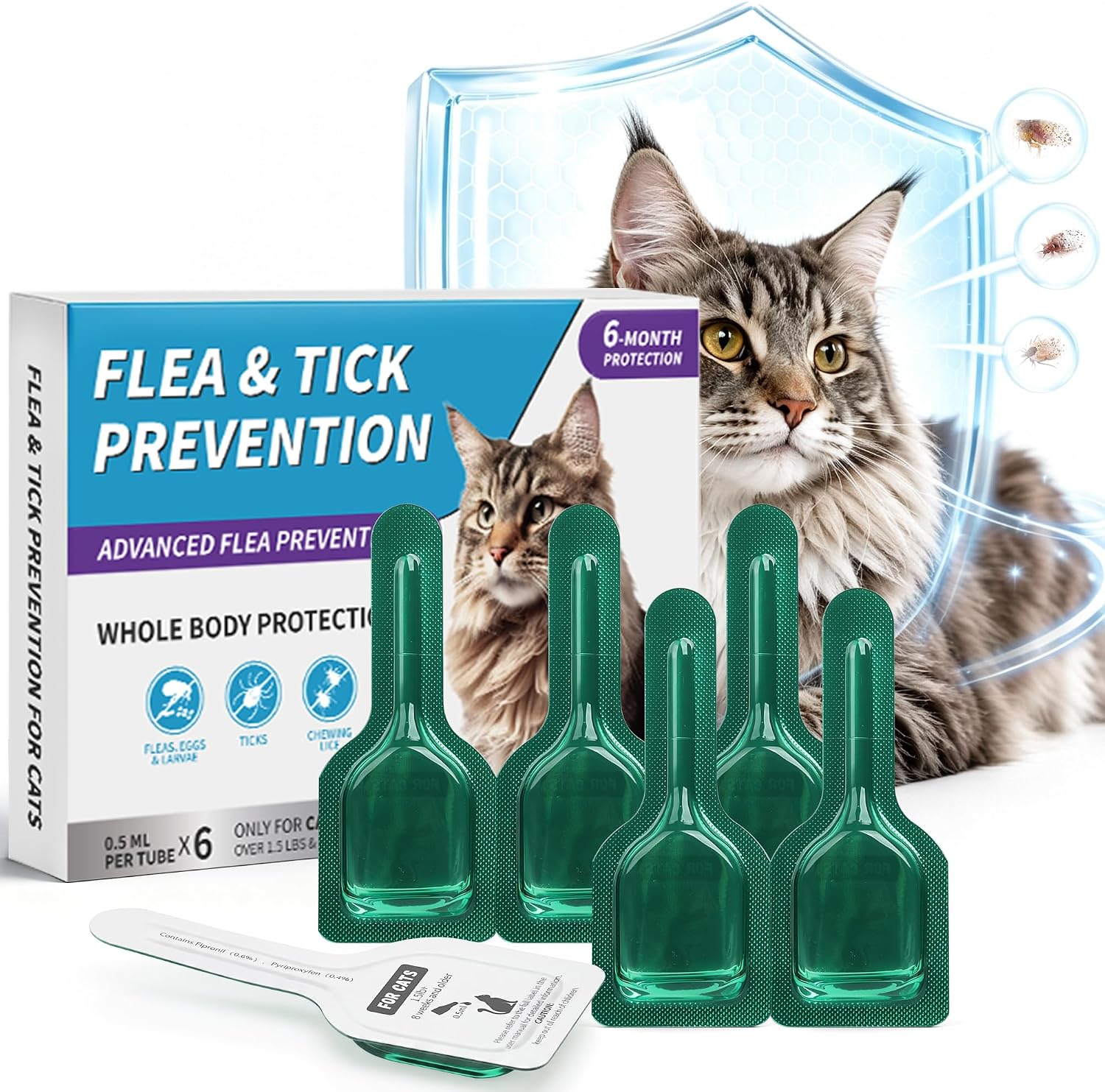 PetArmor flea and tick topical treatment for cats pack front view