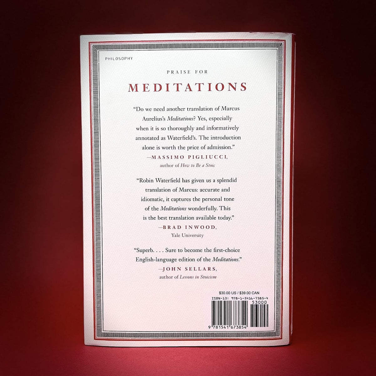 Marcus Aurelius Meditations hardcover spine and back cover details