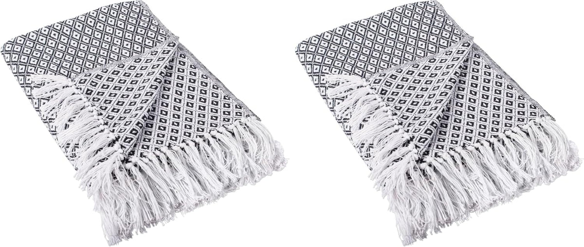 DII Global Mini Diamond Woven Throw, 50x60, Nautical Blue - Image 11