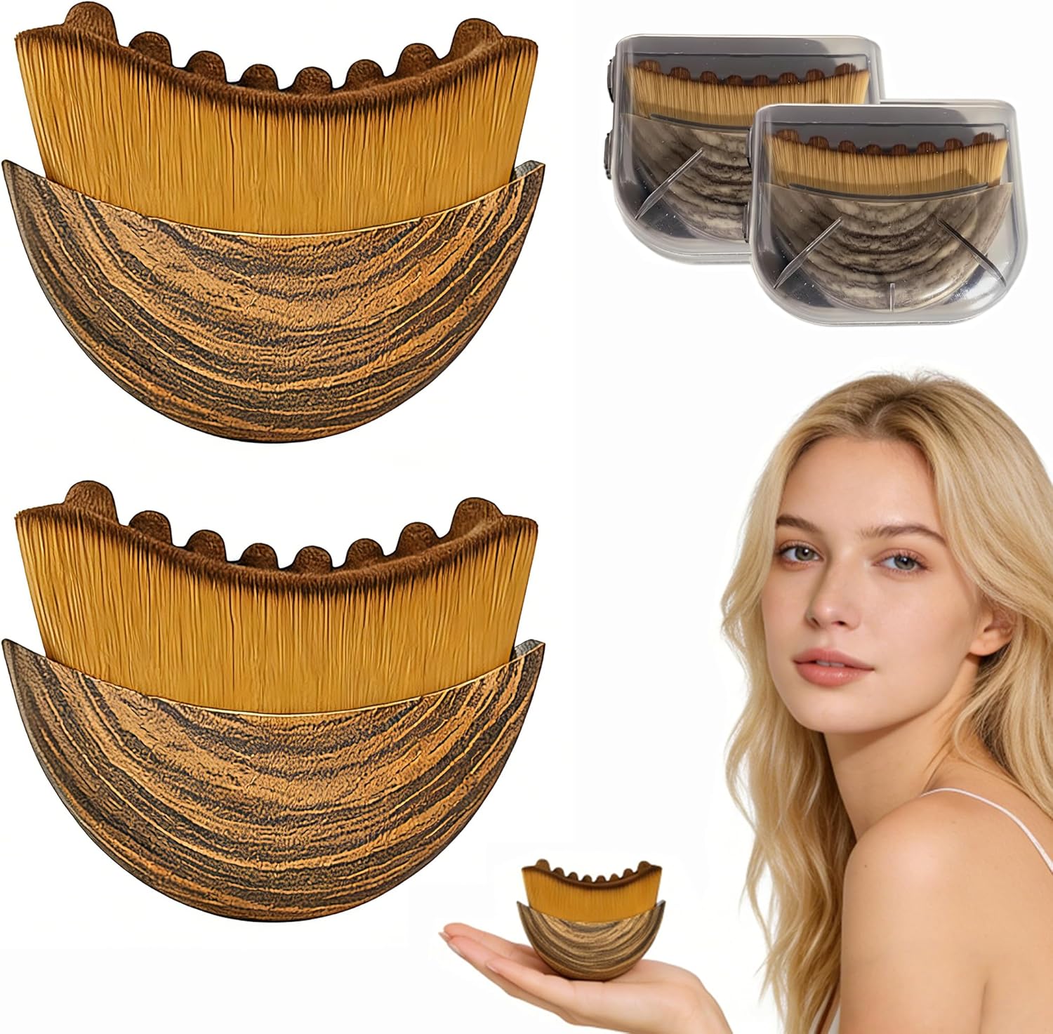 Tarvox Lymphatic Contour Face Brush front view showcasing the soft bristles and curved ergonomic handle.