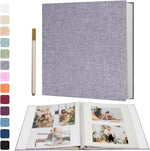 Vienrose Large Self Adhesive Scrapbook 60 Pages 13 x 12.6 in Blue | Large Scrapbook Album, 30 Sheets, 3x5 4x6 5x7 8x10 10x12 Photos, Metallic Pen, DIY Memory Book, Wedding Album, Family Photos - Image 10