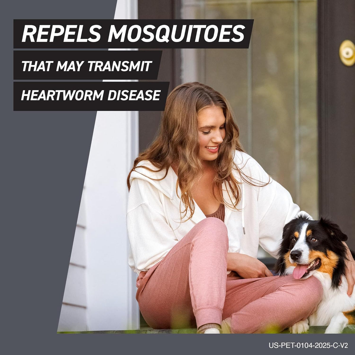 USA imported waterproof flea treatment for large dogs close up