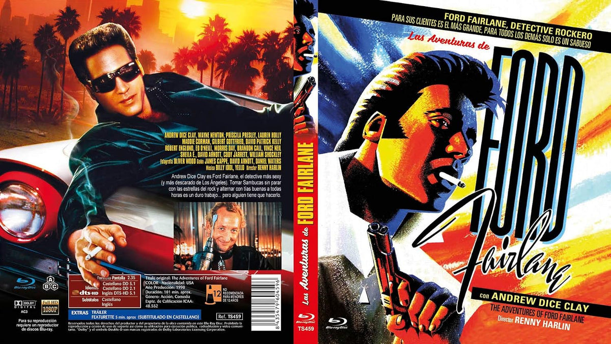 The Adventures of Ford Fairlane Blu-ray back cover case details