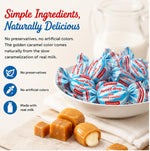 Premium imported Roshen milk filled hard candies scattered elegantly on a kitchen counter