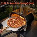Leteuke 14 inch stainless steel rocker pizza cutter with protective cover