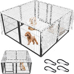 Bouticol dog playpen cover net front view on metal pet fence
