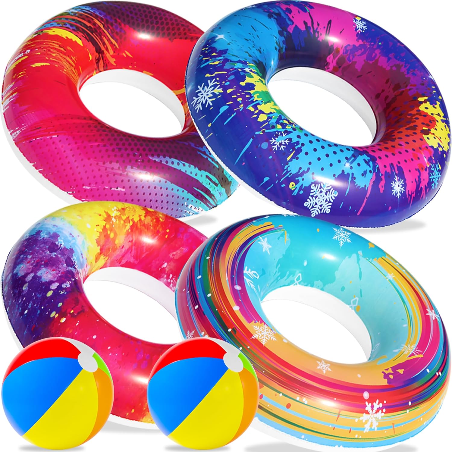 Parentswell 6 piece inflatable pool floats set front view