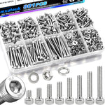 mxuteuk M2 Screws Assortment,M2 x 4/6/8/10/12/16/20mm Hex Socket Head Cap Screws Bolts Nuts Kit, 520PCS 12.9 Grade Alloy Steel Assorted Screws Small Metric Screws Suitable for 3D Printer DIY - Image 9