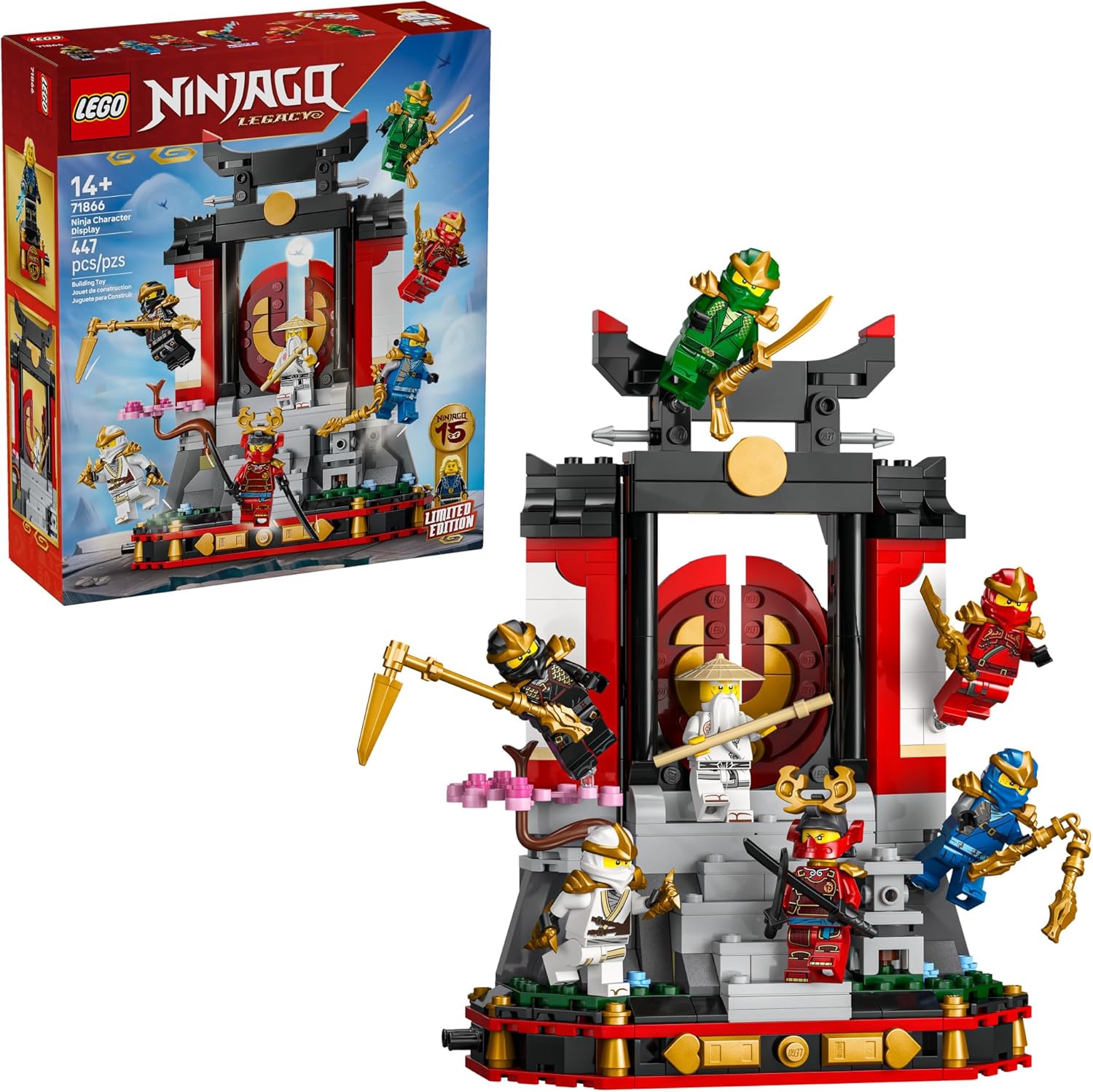LEGO Ninjago Ninja Character Display 15th Anniversary set front view