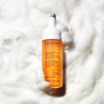 Clarins skincare product back label with ingredients