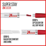Authentic USA imported Maybelline SuperStay 24 Hour transfer proof lipstick packaging.