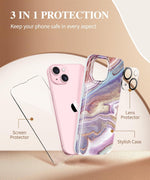 GVIEWIN sakura pink case packaging and full accessory kit